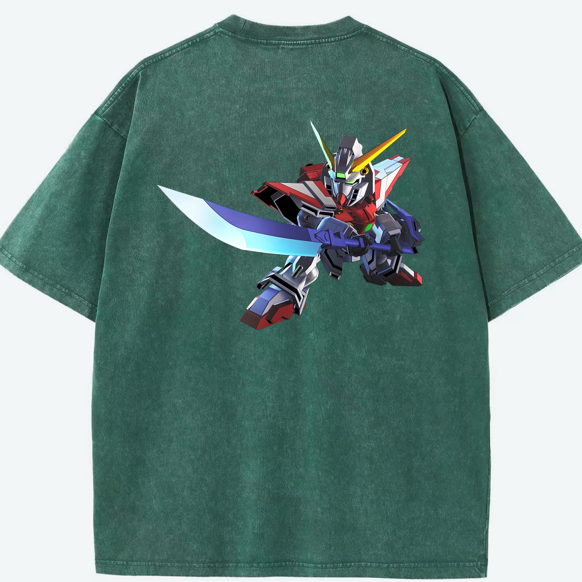（画像用） 機動戦士ガンダム Mobile Suit Gundam 綿100% ヴィンテージ風 半袖Tシャツ（背面プリント）